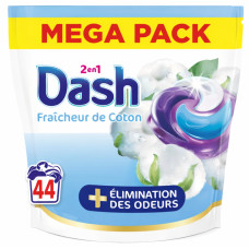 Капсулы для стирки Dash 2in1 Fraîcheur de Coton Mega Pack 44 шт.